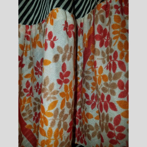 Vtg 70s French Boho Asymmetrical Frill Dress M - Picture 10 of 11